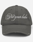 Not Your Babe Distressed Cap - Empowr Charcoal Grey