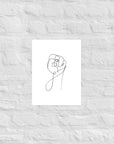 Feminist Fist Fineline Art Poster - Empowr 30×40 cm