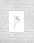 Feminist Fist Fineline Art Poster - Empowr 50×70 cm