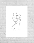 Feminist Fist Fineline Art Poster - Empowr 70×100 cm