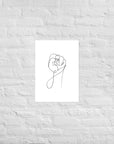Feminist Fist Fineline Art Poster - Empowr A2 (42×59.4 cm)