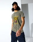 Fearless Feminist Denim T-Shirt - Empowr Dark Army Green / S