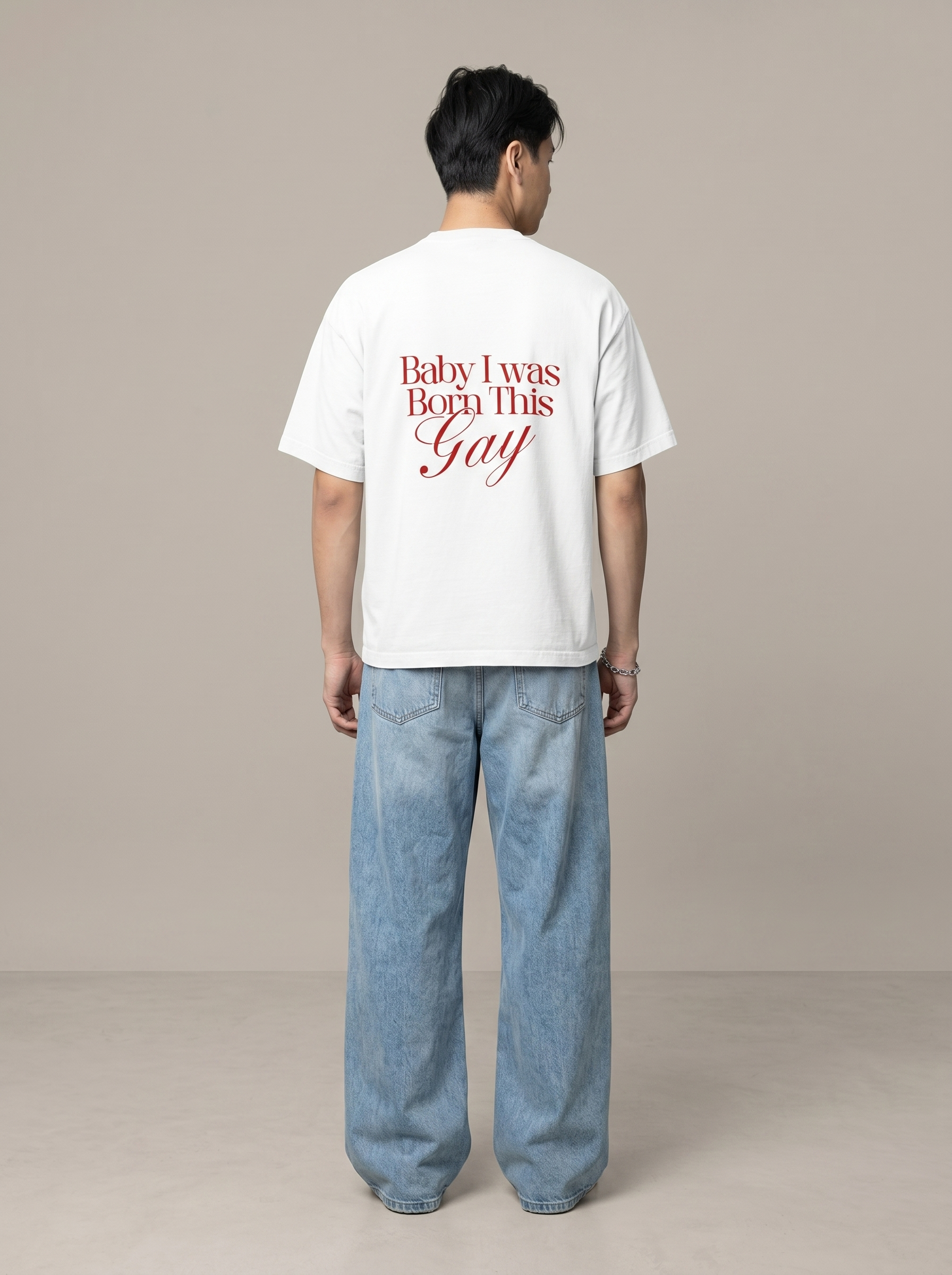 Baby I Was Born This Gay Oversized T-shirt Made at Empowr Studio