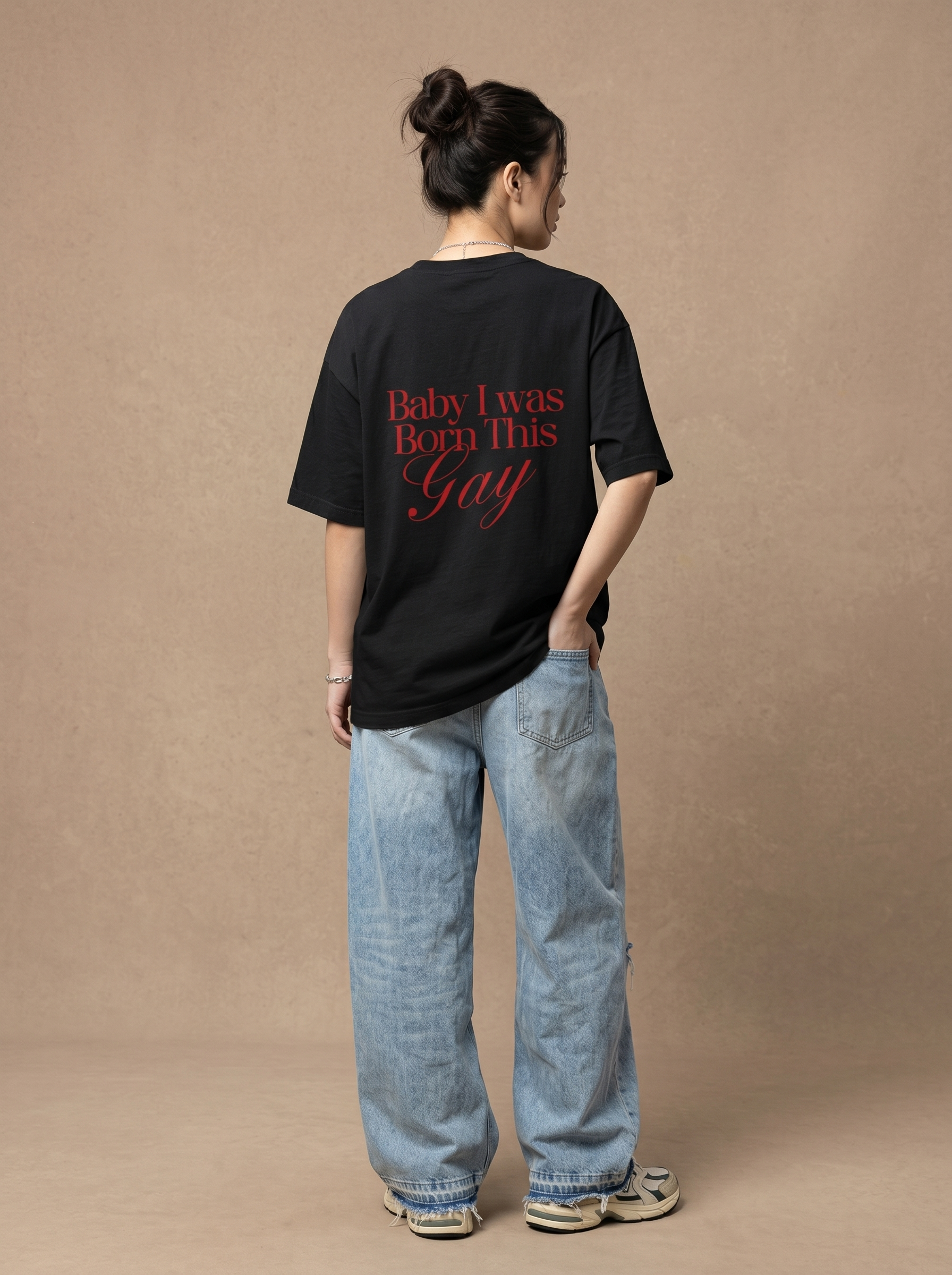 Baby I Was Born This Gay Oversized T-shirt Made at Empowr Studio