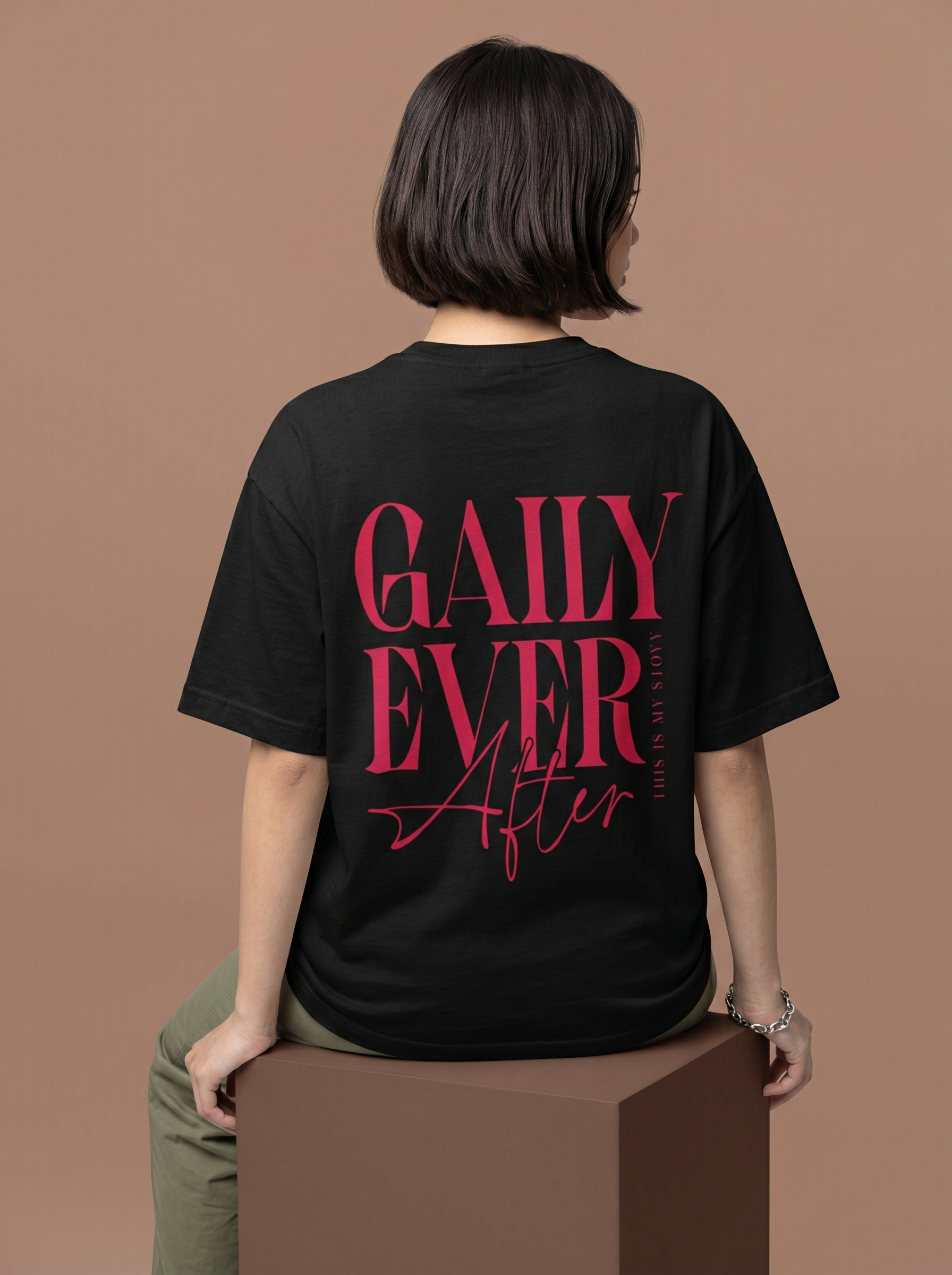 Gaily Ever After Oversized T-shirt Made at Empowr Studio