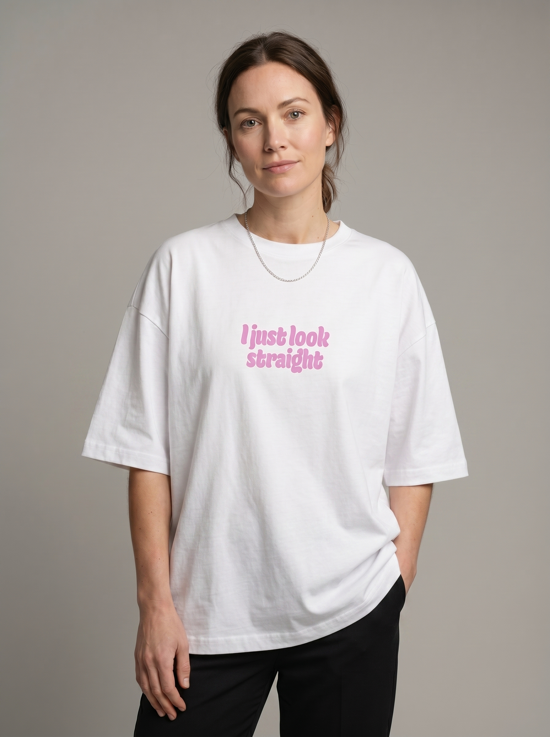 I Just Look Straight T-shirt Made at Empowr Studio