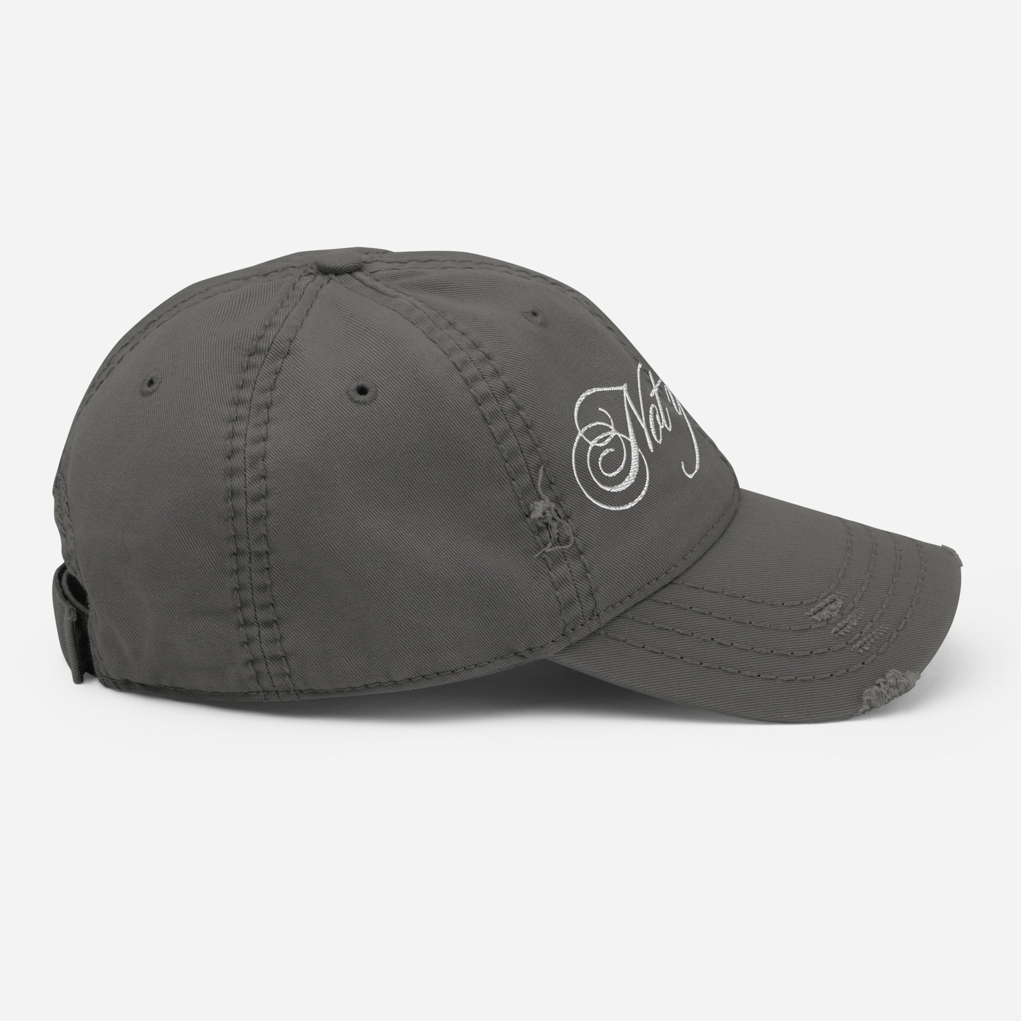 Not Your Babe Distressed Cap - Empowr Black