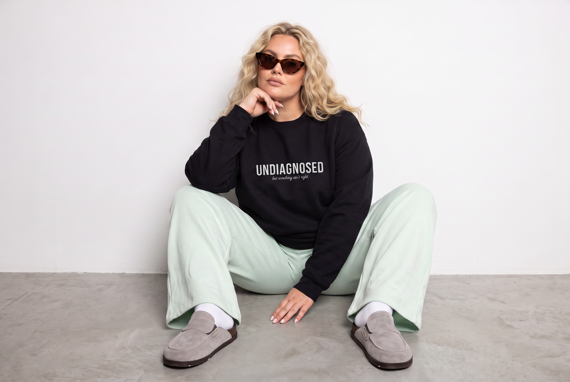 Undiagnosed But Something Ain't Right Sweatshirt Made in Empowr Studio