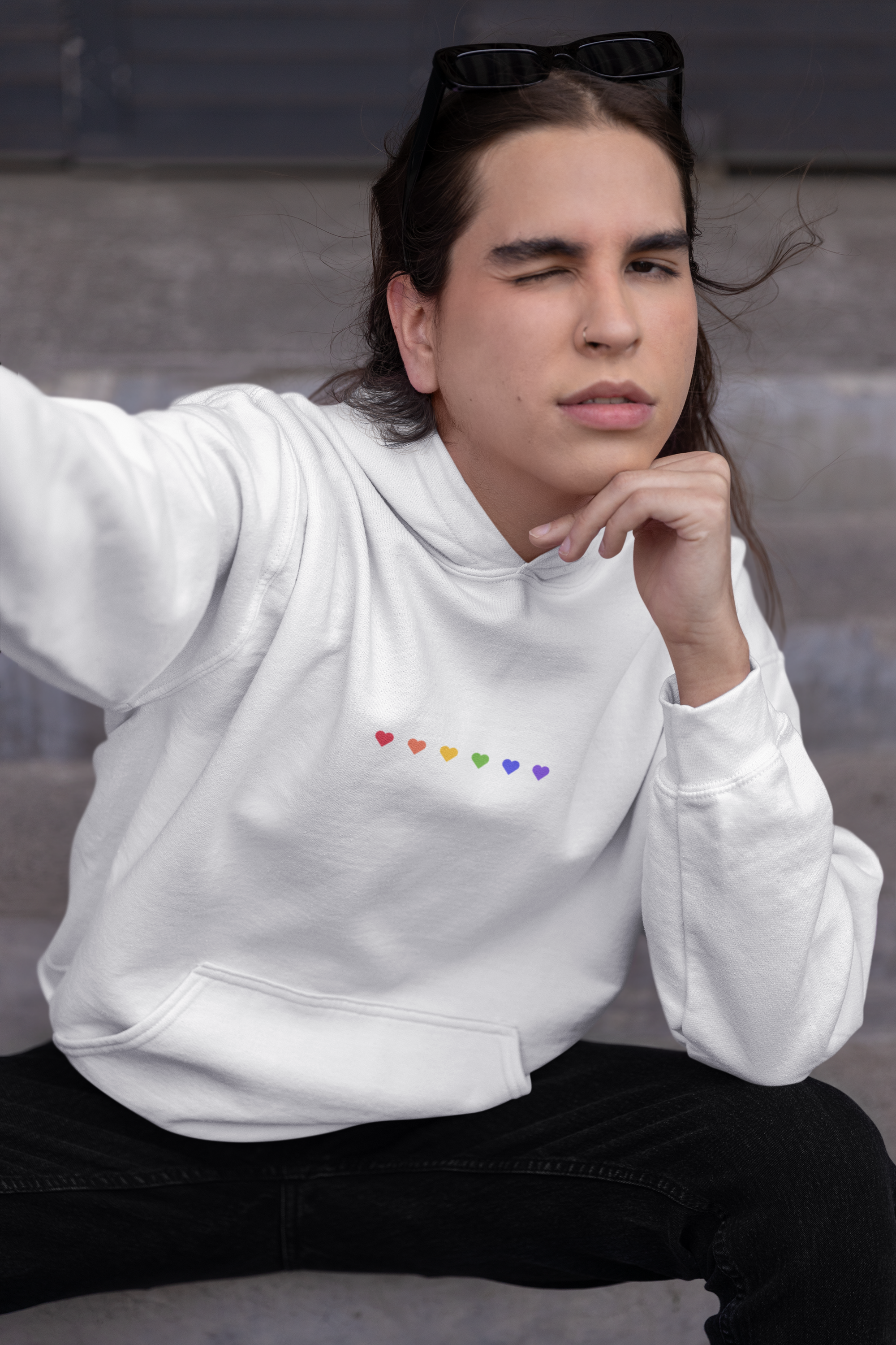 Pride Love Unisex Hoodie - Empowr White / S