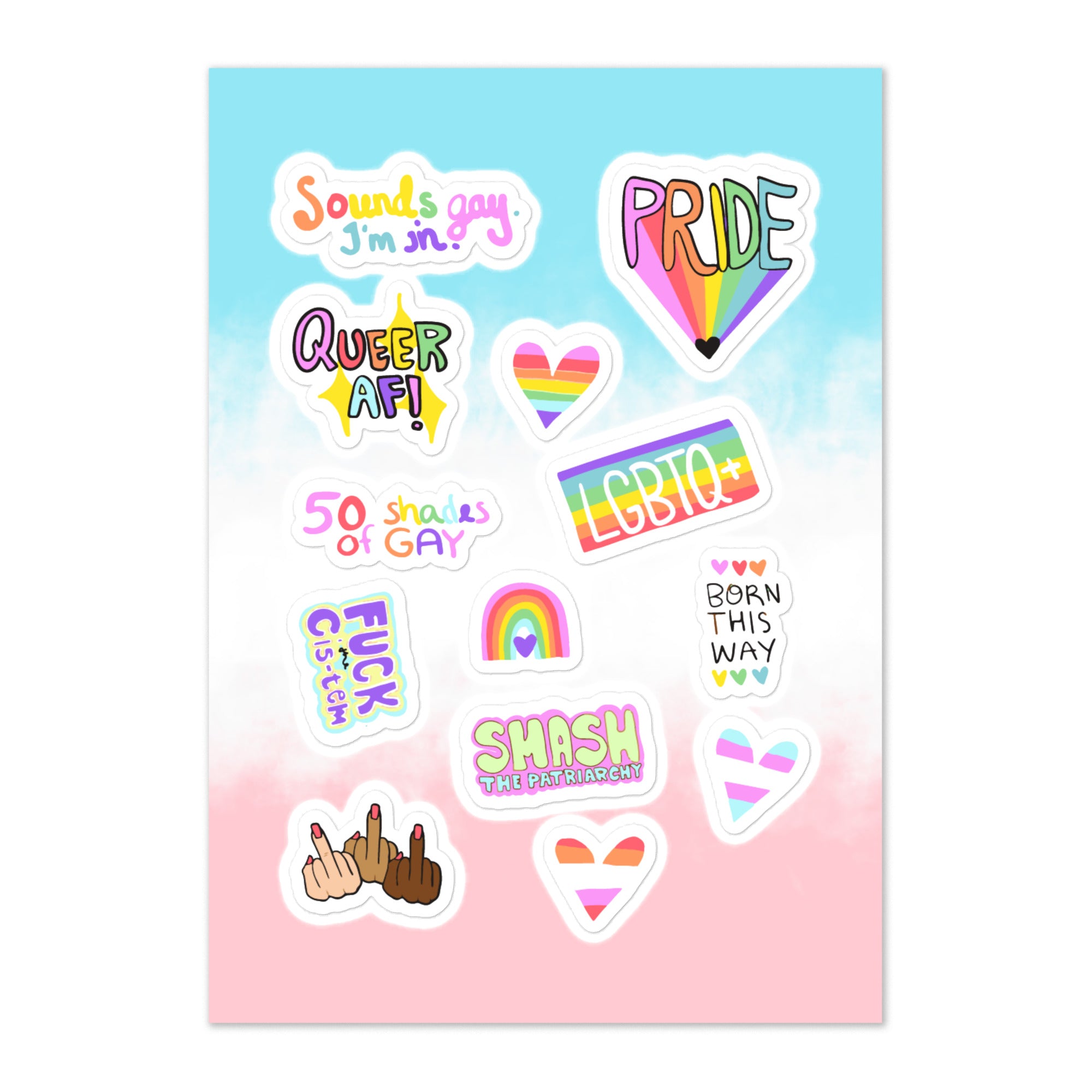 pride sticker sheet