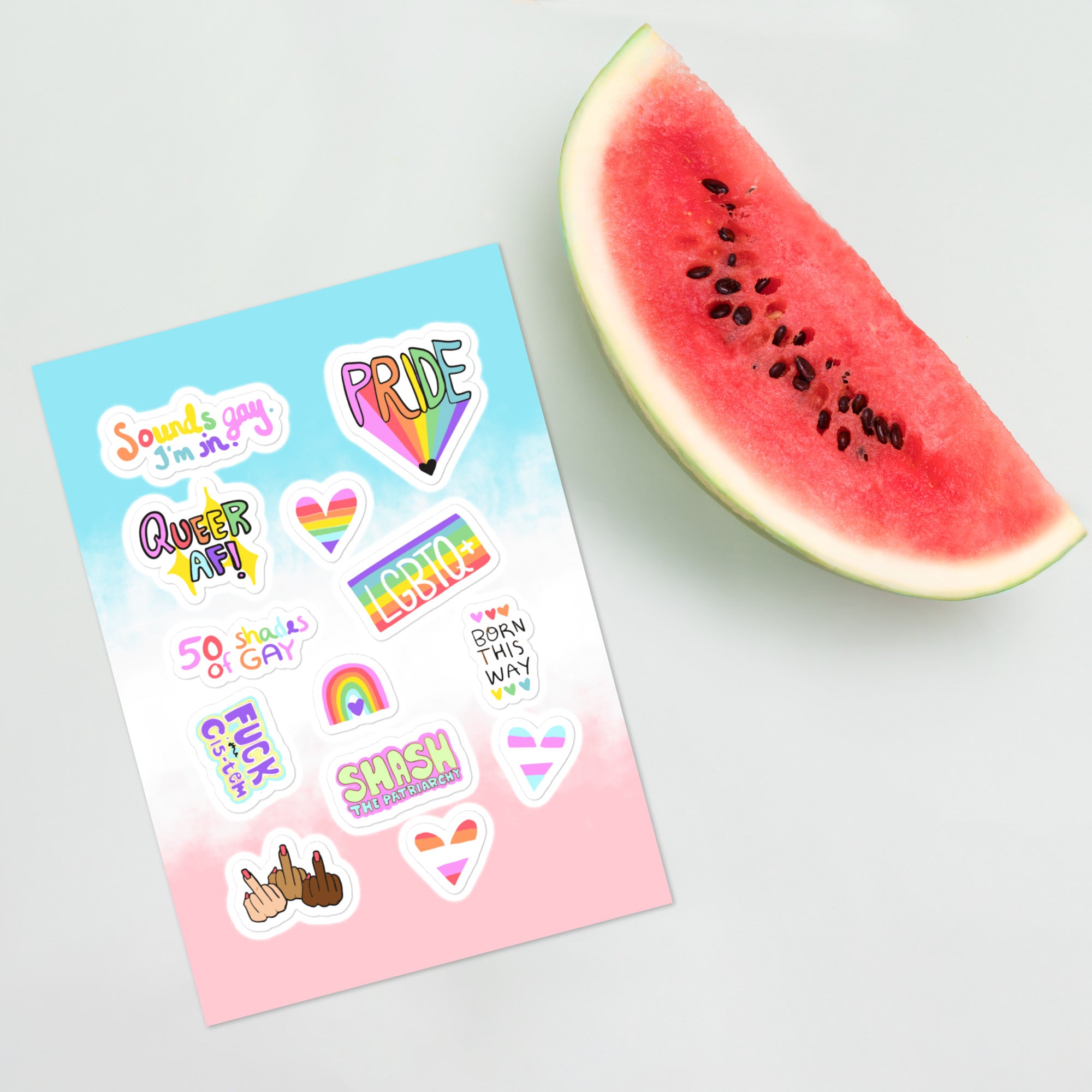 pride sticker sheet