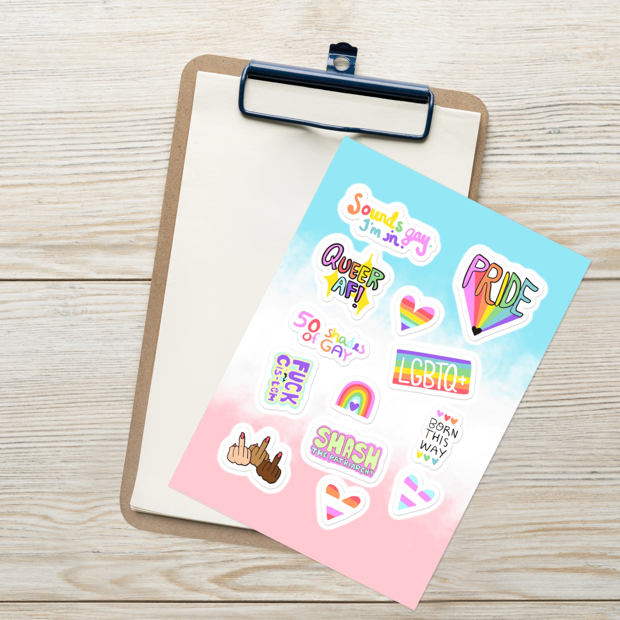 pride sticker sheet