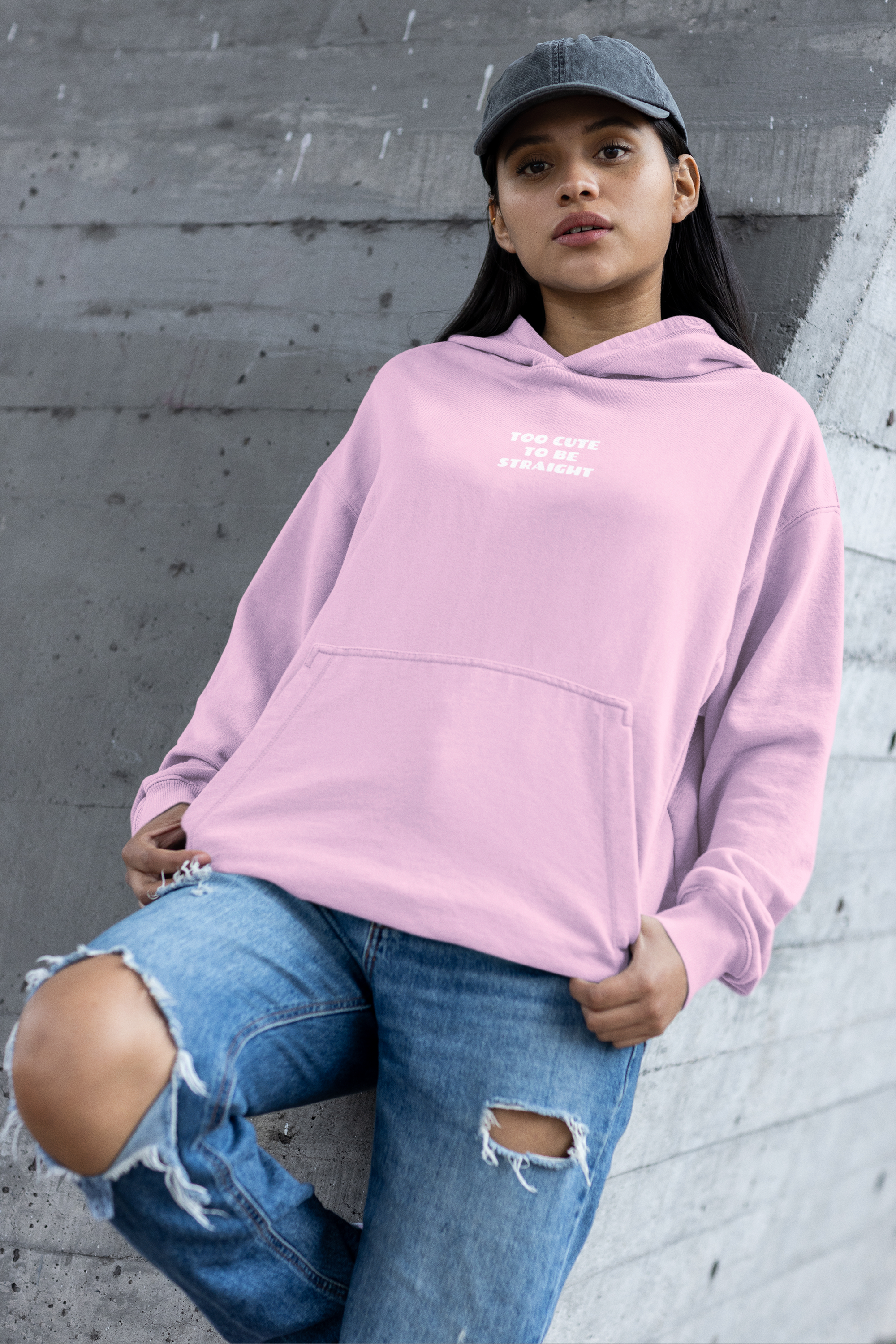 Too Cute To Be Straight Pride Hoodie - Empowr Light Pink / S